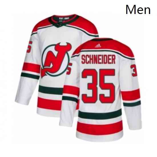 Mens Adidas New Jersey Devils 35 Cory Schneider Premier White Alternate NHL Jersey
